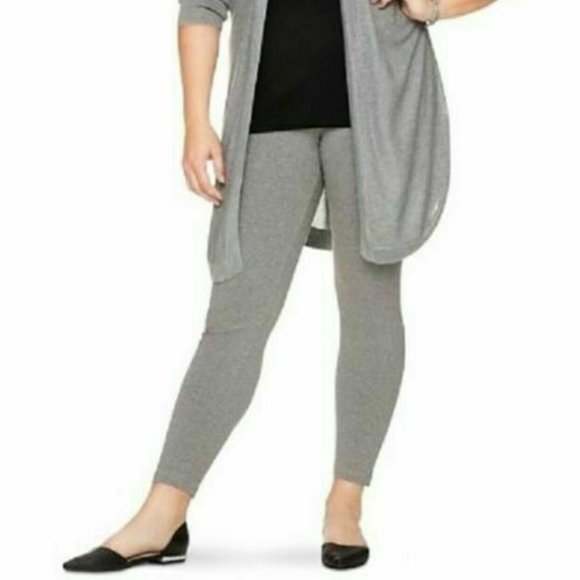 NWT Sport Savvy Stretch Cropped HEATHER GRAY Leggings Plus Size - Picture 1 of 1